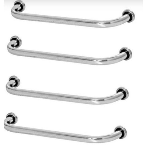 Barras de Apoio 80cm em Alumínio Alto Brilho Kit 4 Peças