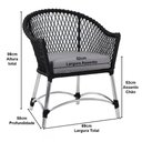 Ver imagem 3 de 2 Poltronas Chile em Corda Náutica Alumínio Trama Original