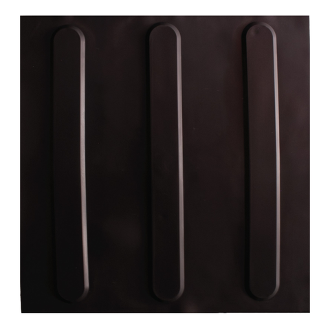 Piso Tátil Direcional Pvc 25x25cm Kit 16pçs Preto