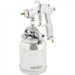 Pistola para pintura com caneca em alumínio tipo sucção PSV 200 Vonder - 1
