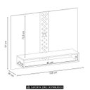 Ver imagem 4 de Painel Tv 47 Pol 120cm Suspenso com Nicho Form Off/castanho - Hb Móveis