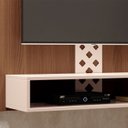 Ver imagem 6 de Painel Tv 47 Pol 120cm Suspenso com Nicho Form Off/castanho - Hb Móveis