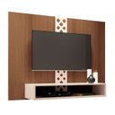 Ver imagem 2 de Painel Tv 47 Pol 120cm Suspenso com Nicho Form Off/castanho - Hb Móveis