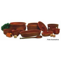 Caçarola Panela com Tampa de Barro Ceramica Vermelha Motta Tipo Capixaba 5 Litros - 4