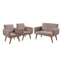 Ver imagem 1 de Conjunto Anabelle 2 Poltronas de 1 Lugar 1 Poltrona 2 Lugares Braço Unidecor