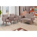 Ver imagem 2 de Conjunto Anabelle 2 Poltronas de 1 Lugar 1 Poltrona 2 Lugares Braço Unidecor