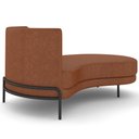 Ver imagem 5 de Chaise Longue Divã 164cm Braço Direito Logus D06 Sintético Marrom - Mpozenato