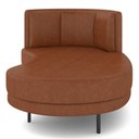 Ver imagem 6 de Chaise Longue Divã 164cm Braço Direito Logus D06 Sintético Marrom - Mpozenato