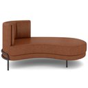 Ver imagem 7 de Chaise Longue Divã 164cm Braço Direito Logus D06 Sintético Marrom - Mpozenato