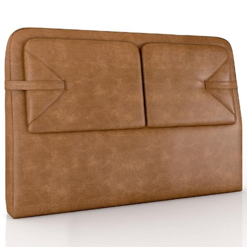 Cabeceira Cama Queen 160cm Nalu Sintético Caramelo Z37 - Mpozenato
