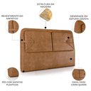 Ver imagem 3 de Cabeceira Cama Queen 160cm Nalu Sintético Caramelo Z37 - Mpozenato