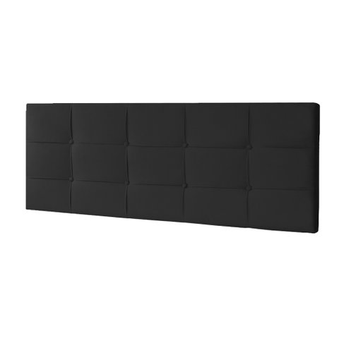 Cabeceira Painel Casal 1,40m Roma Suede Preto - Pallazio