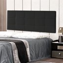 Ver imagem 2 de Cabeceira Painel Casal 1,40m Roma Suede Preto - Pallazio