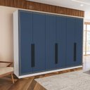 Ver imagem 1 de Guarda Roupa Casal 242,1cm com 6 Portas e 4 Gavetas 240834 Valência Politorno Móveis