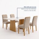 Ver mais imagens de Conjunto de Mesa de Jantar 4 Lugares Lyra em MDF 120x80cm Cinamomo e Off White