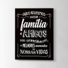 Placa Decorativa Aqui Reunimos Nossa Família e Amigos - 30x40 cm - 1