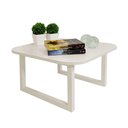 Ver imagem 1 de Mesa de Centro Lateral de Apoio para Sala Estar Square Off White Laca