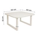 Ver imagem 5 de Mesa de Centro Lateral de Apoio para Sala Estar Square Off White Laca