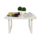 Ver imagem 2 de Mesa de Centro Lateral de Apoio para Sala Estar Square Off White Laca