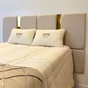 Ver imagem 2 de Cabeceira Estofada em Linho com Acrílico Espelhado