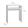 Mesa Notebook Pequena de Estudo para Quarto 67 Cm MDP Branco - BBS - 3