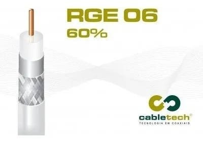 CABO COAXIL RG6 Cabletech - Rolo / 100 - 2