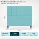 Ver imagem 4 de Cabeceira Classic Casal 140cm para Quarto Cama Decorativa Moderna Elegante Suede Azul Turquesa