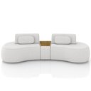 Ver imagem 5 de Sofá 4 Lugares 325cm Orgânico com Mesa Mellanie Boucle Cru Z32 - Mpozenato