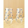 Copos Vidro Long Drink Decorados com Mini Gemas Azuis 550 Ml 2 Unidades - 1