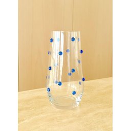 Copos Vidro Long Drink Decorados com Mini Gemas Azuis 550 Ml 2 Unidades - 2