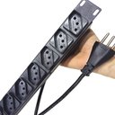 Ver imagem 5 de Régua de 12 Tomadas 10a com Caixa de Metal Padrão 19 para Extensão Rack Cftv