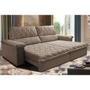 Ver imagem 1 de Sofá Retrátil e Reclinável 3,15m Molas Ensacadas Cama inBox Big Home com Bordado 3D Velusoft