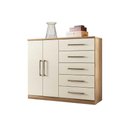 Ver imagem 4 de Cômoda Casal Málaga Gold 2 Portas e 5 Gavetas C/ Pés Jatoba/areia - Santos Andirá
