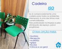 Ver mais imagens de Kit com 6 Cadeiras Iso para Escola Escritório Comércio Verde Base Preta