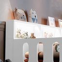 Ver imagem 3 de Cama de Criança Infantil Montessoriana Led Nina com Nicho - Branco Incluso Lousa Mágica