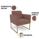 Ver imagem 6 de Poltrona Base Industrial Dourado Marisa Veludo D03 - D?rossi