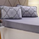 Ver imagem 1 de Jogo de Cama King 3 Pçs Malha Premium 145g/m² 100% Algodão 193x203x40cm Illusion