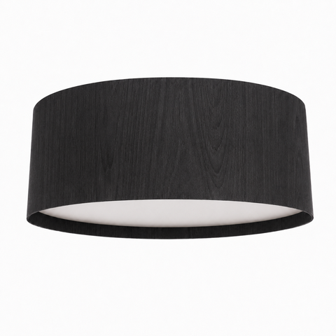 Plafon Redondo Madeira Preto 40cm - Preto