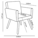Ver imagem 6 de Kit 2 Poltronas Decorativa Nina Pés Palito Veludo Preto Chamby Móveis