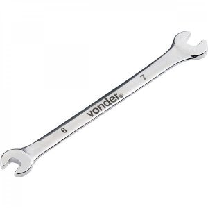Chave fixa 25 mm x 28 mm cromada encartelada Vonder