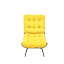 Ver imagem 2 de Kit 02 Poltronas e 01 Puff Costela Suede Amarelo