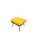 Ver imagem 3 de Kit 02 Poltronas e 01 Puff Costela Suede Amarelo