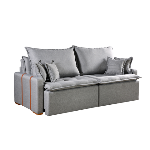 Sofa Orfeu 1.80 Nobly Veludo Cinza
