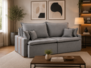 Ver imagem 2 de Sofa Orfeu 1.80 Nobly Veludo Cinza