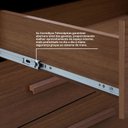 Ver imagem 7 de Guarda-Roupa 3 Portas de Correr 9 Gavetas com Espelho MDF Castanho Meridian Gold
