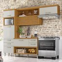 Ver imagem 1 de Cozinha 3 Peças 100% Mdf Freijó/off White Princesa Nesher
