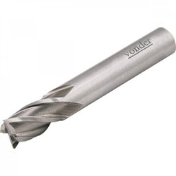 Fresa de topo em aço rápido com 4 cortes 3/8" Vonder - 4