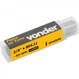 Fresa de topo em aço rápido com 4 cortes 3/8" Vonder - 2