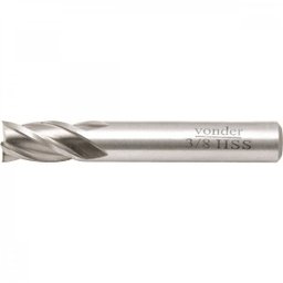 Fresa de topo em aço rápido com 4 cortes 3/8" Vonder - 3