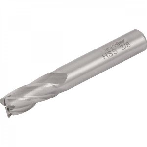 Fresa de topo em aço rápido com 4 cortes 3/8" Vonder